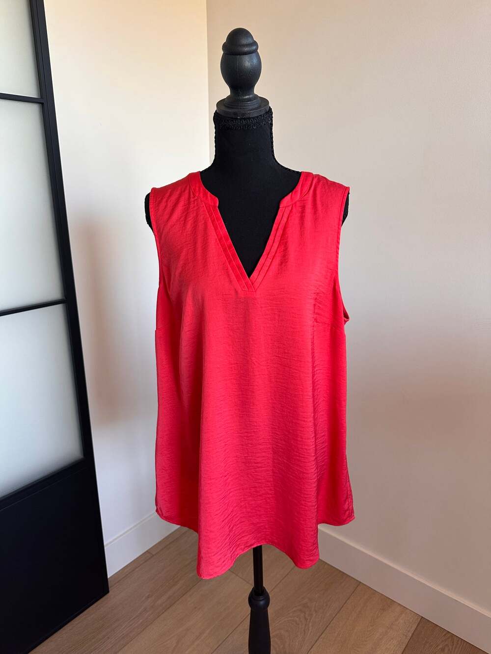 Cabi Coral Silky Sleeveless Tunic Blouse Large